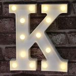 Pooqla LED Marquee Letter Lights Alphabet Light Up Sign Home Party Bar Decoration K