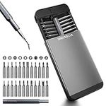 VCELINK Precision Screwdriver Set Small Magnetic with 24 S2 Bits, Mini Torx Screwdriver Kit with Aluminum Handle & Case, Tiny Pocket Electronic Repair Tool for PC, Phone, Laptop, Eyeglasses, Watch