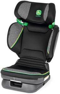 Peg Perego Viaggio Flex 120 Booster, 4D Total Adjust for Safety & Comfort, No Armrests, Compact Fold for Travel, 40-120 lbs, Made in Italy, John Deere (Black/Green)