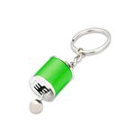 Six Speed Manual Transmission Gear Shift Fidget Toy Keychain, Automotive Part Car Keychain Key Chain Accessories (Green)