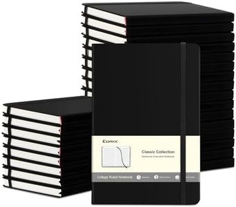 COMIX 24 Pack Lined Journal Notebooks for Work, 240 Pages, Medium 5.5" x 8.3", A5 Hardcover Journaling Notebooks for Business School Office, Notebooks for Notes-Taking Writing
