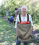 FCOUIID Harvest Apple Picking Bag - Waterproof 600D Fruit Storage Apron Pouch for Outdoor Orchard, Farm, Garden, Heavy Duty, Green-2pcs, 12x 10 x 2 inch