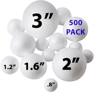 Bargain Paradise 500 Pack Ultimate Foam Balls Set – Large, Medium, Small Sizes - Round Craft Balls for School Projects, Planet Building, Custom Ornaments - 5 Sizes .8’’, 1.2’’, 1.6’’, 2’’, 3" Inches