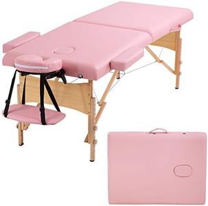 BestMassage Massage Table Portable Massage Bed Lash Bed 28In Wide Spa Bed Hight Adjustable 2 Fold Spa Bed Facial Cradle Salon Bed with Non-Woven Bag for Spa Footmassage Facial CareSpa Tattoo