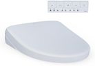 TOTO® WASHLET®+ S7 Electronic Bidet Toilet Seat with EWATER+® Bowl and Wand Cleaning and Contemporary Lid, Elongated, Cotton White - SW4726AT40#01