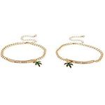 LUX ACCESSORIES Goldtone Best Buds 