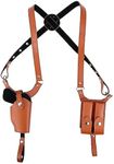 Gun Shoulder Holster, Leather Verti