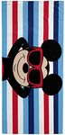 Jay Franco Disney Mickey Mouse Summer Starts Here Bath/Pool/Beach Towel - Super Soft & Absorbent Fade Resistant Cotton Towel, Measures 28 x 58 inches (Official Disney Product)