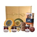 Cheese Hamper Gift Set Including Luxury Sourdough Crackers & Chutney Varieties For The Ultimate Cheese Lovers Gifts | British Gifts