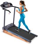 SereneLife Folding Treadmill, Electric Running and Walking Pad, Under Desk Foldable Home Fitness Equipment, Cardio Exercise Machine for Home, Office, Gym, Bluetooth Connectivity