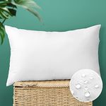 OTOSTAR Premium Waterproof Throw Pillow Inserts, Pack of 1 Square Form Cushion Stuffer for Garden, Bench, Patio - Outdoor Decorative Pillow Inserts White 12x20 Inches