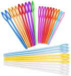 30 Pieces Large Eye Plastic Needles, 2.7Inch/3.5Inch/5.9Inch Plastic Weaving Needles, Yarn Needles, Learning Needles, Safety Plastic Lacing Needles for Kids & Sewing Handmade Crafts (Multicolour)