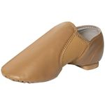 Asyusyu Jazz Shoes Neo-Flex Slip on Soft PU Leather Dance Shoes for Kids, Brown (2lit)