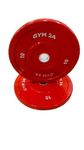 GYM24 Olympic Bumper Plates for Weight Lifting Dia 50mm (150 kg Set (5x2+10x2+15x2+20x2+25x2), Red)