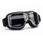 SARTE Motorcycle Riding Goggles Goggles Anti-Scratch Eyewear Bike Goggles Retro Motorcross Helmet Goggle for Men (Pack of 1) (Black)