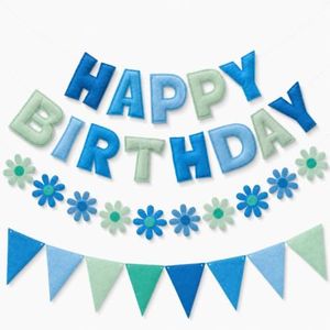 YEOCU Happy Birthday Decorations, No DIY, Pre-Strung 3D Banner