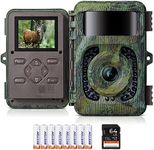 K&F Concept 48MP Trail Cameras, 4K Video Wildlife Camera with Night Vision Motion Activated, Waterproof Garden Camera for Hunting Nature Scouting Farm Monitoring with 64G SD Card & 8 AA Batteries