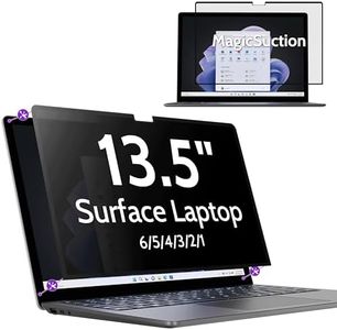 Peslv Privacy Screen for 13.5 Inch Surface Laptop 6/5/4/3/2/1, MagicSuction™ Removable Anti Spy Black Protector, Glare Blue Light Filter for Microsoft Laptop Computer Monitor