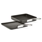 All-Clad Essentials Hard Anodized Nonstick Grill/Griddle Pan Set 11 Inch Oven Safe 350F Pots and Pans, Cookware Black