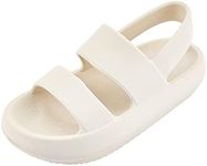 AUSLAND Women's Waterproof Sandals with Cloud Platform Sole Non-Slip Hiking & Sport Sandals w/Back Strap Water Shoes for Women Outdoor Summer 6US 90121 Beige 37EU
