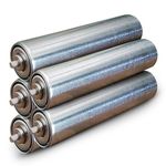 Ultimation Conveyor Rollers - Galvanized Steel Replacement, 1.5" Diameter, 10" Between Frame,18 Ga. Galvanized Steel Tube, Durable Rollers for Smooth Movement, Ideal for Conveyor Systems - Pack of 5