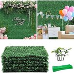 YITAHOME 12 PCS 20"x20" Artificial Grass Wall Boxwood Hedge Wall Panels Artificial Grass Backdrop Wall Privacy Fence with UV Protection for Outdoor Indoor Garden Fence Backyard