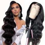 Gramercy Hair Front Wigs Human Black Hair Front Wigs for Women Human Hair Brazilian Virgin Human Hair Wigs Pre Plucked with Baby Hair(20 Inch)