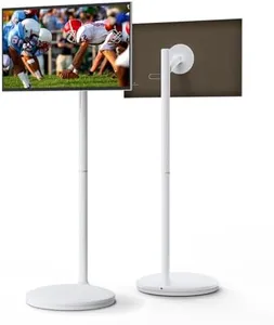 NEWORK 27" Smart Portable TV with Qualcomm SD Chip, 19,200 mAh Battery for 16-Hour Playtime, Rolling TV with 8 GB + 128 GB Storage, 13 MP Camera, Voice Control via Google Assistant