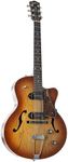 Godin 6 String Electric Guitars, Right Hand, Cognac Burst, Hollow-Body (050987)