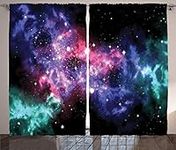 Ambesonne Outer Space Curtains, Sta