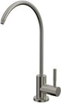 GRANDJOY Brushed Nickel High Arc Drinking Water Faucet, Lead-Free 304 Stainless Steel Filtered RO Tap for Kitchen Sink & Water Filtration System