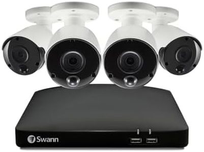 Swann 4 Channel 4 Bullet Camera 4K Ultra HD Security System with 5680 1TB DVR Recorder, Wired Surveillance Security System | SODVK-456804