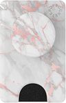 PopSockets Popwallet+ with Integrated Swappable PopTop - Rose Gold Lutz Marble