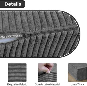 MAXYOYO Double Folding Floor Mattress – 15cm Corduroy, Washable Cover, Charcoal