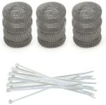 Pack of 12 Washing Machine Lint Traps Quaity Snares and Rust Proof Stainless Steel Mesh with Ties