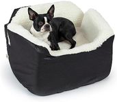 Snoozer Dog Car Seat, Lookout I Dog Booster Car Seat for Small Dogs Under 25lbs, Size: Medium, Fabric: Black Diamond, Pet Car Seat to Alleviate Car Sickness for Dogs, Removable Machine Washable Cover