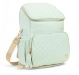 Baby Jalebi Customized Super Trooper Diaper Bag – Water & Abrasion Resistant Light weight Diaper Backpack (Vegan Leather, Aqua)