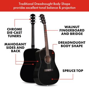 Fender CD-60 Acoustic Guitar – Black