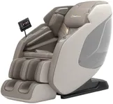Real Relax 4D Massage Chair Full Body Zero Gravity Shiatsu Massage Recliner with SL Track, Yoga Stretching, UI Touch Screen, Foot Rollers, Heating and Wireless Charger, PS5200 Brown
