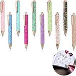 CAVLA Ballpoint Pens, 10 Pack Glitter Bling Ballpoint Pens Set, Black Ink Pens, Glitter Cute Ballpoint Pen Retractable Pen, Crystal Diamond Ink Ballpoint Pen for Business Office Students School Home