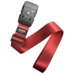Luggage Strap Belt for 20"-28" Suitcase with TSA Approved 3-Dial Combination Lock Wide Adjustable Packing Straps Travel Accessories, Red