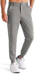 Libin Men's Slim Fit Golf Pants, 4-Way Stretch Quick Dry Athletic Joggers with Pockets, Work Dress Casual Yoga Baseball Pants, Grey XL