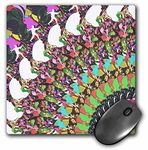 3dRose mp_120322_1 8 x 8-Inch Abstract Disc Golf Putter - Sports Image Features Colorful Frisbee Disc Golf Puttter Mouse Pad