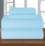 Elegant Comfort Luxury 1500 Premium Hotel Quality Microfiber 4-Piece Sheet Set - Wrinkle Resistant, All Around Elastic Fitted Sheet, Deep Pocket up to 16", Queen, Aqua