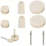 DIY Crafts 5 Pcs Set, Only 4 Type Felt Pad Cone 1 Mandrel, 5 Pcs Set, Only 4 Type Felt Pad Cone 1 Mandrel, Wool Felt Polishing Pad Felt Mou (5 Pcs Set, Only 4 Type Felt Pad Cone 1 Mandrel)