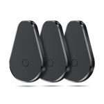 HOXE Air Tracker Tag 3 Pack, Key Finder Smart Tag Works with Apple Find My App (iOS Only), Item Locaror Tracking Tag for Luggage, Suitcases and More, Worldwide Tracking, Replaceable Battery, Black