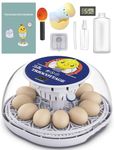 Incubator M12 Pro+8 Accessories Combo Kit - All You Need to Hatch Eggs: Incubator, Egg Candler, Hygrometer, Hatching Guide Booklet, Water Bottles etc.(Best Choice, Save Money and Time)