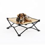 Coolaroo On The Go Elevated Pet Bed, Standard, Desert Sand
