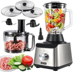 Food Processor and Blender Combo, 88 oz Food Chopper, 1000W