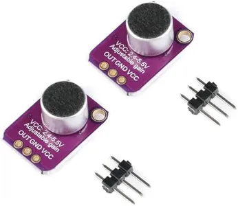 EC Buying 2pcs MAX4466 Sound Sensor Module Microphone Amplifier MAX4466 Adjustable Gain Microphone Preamplifier Breakout Board for Arduino